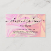 Stijlvolle moderne elegante holografische make-up  visitekaartje (Achterkant)