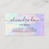 Stijlvolle moderne elegante holografische make-up  visitekaartje (Achterkant)