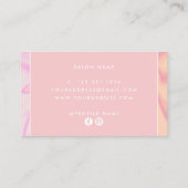 Stijlvolle moderne, elegante holografische make-up visitekaartje (Achterkant)