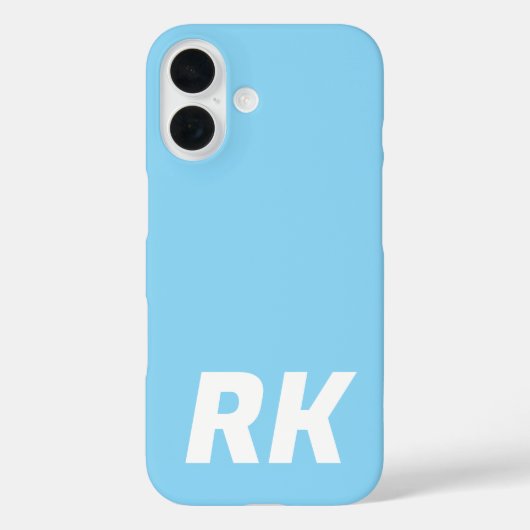 Stijlvolle moderne elegante naam Minimal Solid Blu Case-Mate iPhone Case (Achterkant)