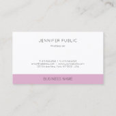 Stijlvolle moderne elegante Paarse witte Sjabloon Visitekaartje (Achterkant)