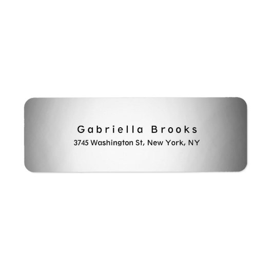 Stijlvolle Moderne Elegante Unieke Lichtgrijs Etiket (Voorkant)
