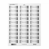 Stijlvolle Moderne Elegante Unieke Lichtgrijs Etiket (Full Sheet)