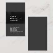 Stijlvolle moderne elegante verticale grijze stree visitekaartje (Voorkant / Achterkant)