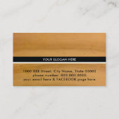 stijlvolle, moderne en stijlvolle houtextuur visitekaartje (Achterkant)