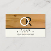 stijlvolle, moderne en stijlvolle houtextuur visitekaartje (Voorkant)
