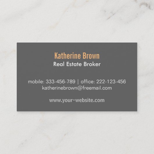 Stijlvolle, moderne en zeer belangrijke Visitekaar Visitekaartje (Achterkant)