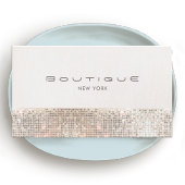 Stijlvolle moderne Faux-reeksen en beige linen Visitekaartje