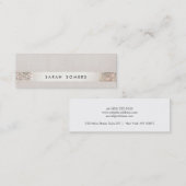Stijlvolle moderne FAUX Silver Sequin Mini Visitekaartje (Voorkant / Achterkant)