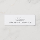 Stijlvolle moderne FAUX Silver Sequin Mini Visitekaartje (Achterkant)