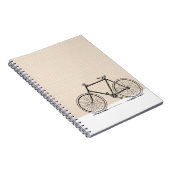 Stijlvolle, moderne fietslijn kunsttekening notitieboek (Rechterzijde)
