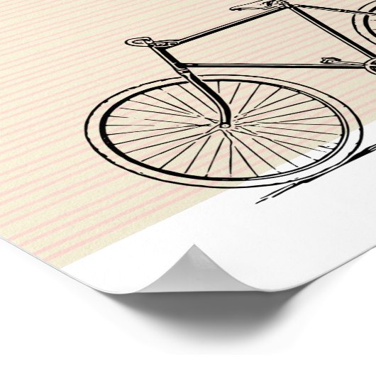 Stijlvolle, moderne fietslijn kunsttekening poster (Hoek)