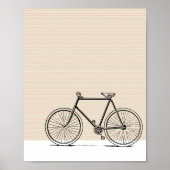 Stijlvolle, moderne fietslijn kunsttekening poster (Voorkant)