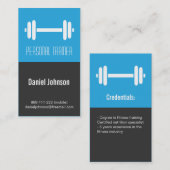 Stijlvolle, moderne fitness persoonlijke trainings visitekaartje (Voorkant / Achterkant)