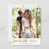 Stijlvolle moderne foto Save the Date Kaart (Voorkant)