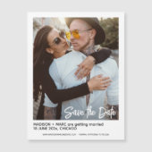 Stijlvolle Moderne Foto Save the Date Magnet Kaart (Voorkant)