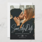 Stijlvolle Moderne Foto Save the Date Wedding Magnetische Uitnodiging (Voorkant)