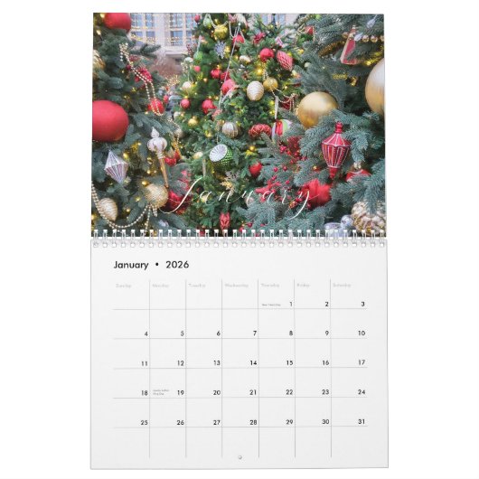 Stijlvolle, moderne fotokalender kalender (Jan 2026)