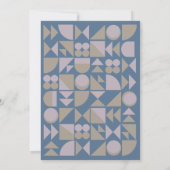 Stijlvolle moderne Geometrische Aarde Lila huwelij Kaart (Achterkant)