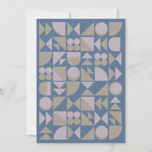 Stijlvolle moderne Geometrische Aarde Lila huwelij Kaart (Achterkant)