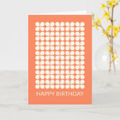 Stijlvolle moderne geometrische botanische Oranje  Kaart (Gele Bloem)