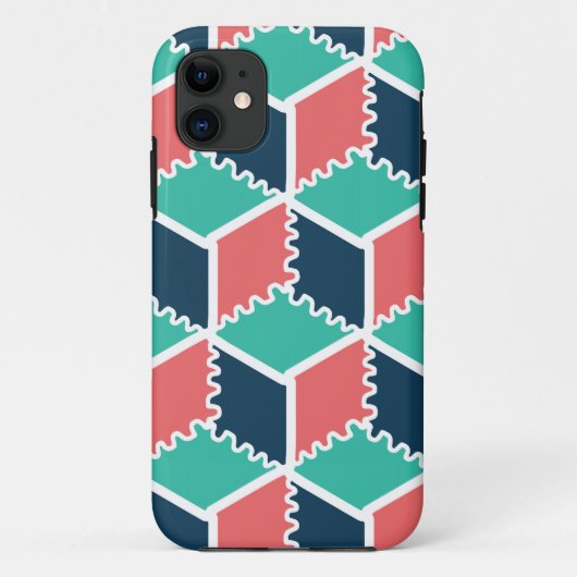 Stijlvolle moderne geometrische kleur kubus Case-Mate iPhone case (Achterkant)