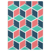 Stijlvolle moderne geometrische kleur kubus klembord (Achterkant)