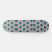 Stijlvolle moderne geometrische kleur kubus persoonlijk skateboard (Horizontaal)