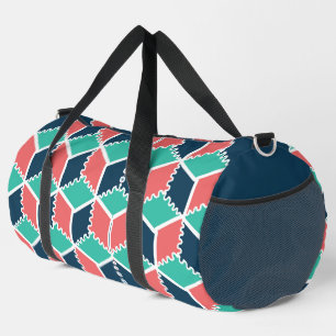 Stijlvolle moderne geometrische kleur kubus plunjezak