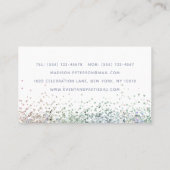 Stijlvolle moderne Glitter Event Coordinator Plann Visitekaartje (Achterkant)