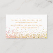 Stijlvolle moderne Glitter Event Coordinator Plann Visitekaartje (Achterkant)