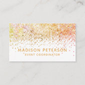 Stijlvolle moderne Glitter Event Coordinator Plann Visitekaartje (Voorkant)