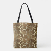 Stijlvolle, moderne Gold Giraffe afdrukken Tote Bag (Achterkant)