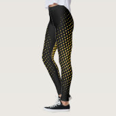 Stijlvolle Moderne Gouden Pixel Geometrisch Patroo Leggings (Links)