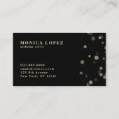 Stijlvolle moderne gouden stippen visitekaartje (Achterkant)