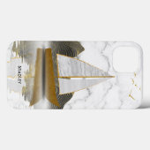 Stijlvolle, moderne goudkleurige jacht Case-Mate iPhone case (Achterkant (horizontaal))