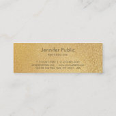 Stijlvolle, moderne goudkleurige Sjabloon met olie Mini Visitekaartje (Achterkant)