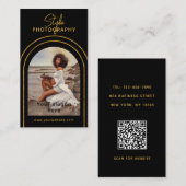 Stijlvolle moderne grafische QR-code voor script Visitekaartje (Voorkant / Achterkant)