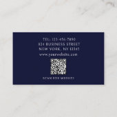 Stijlvolle moderne grafische QR-code voor script Visitekaartje (Achterkant)