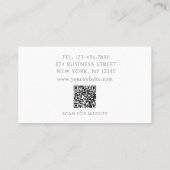 Stijlvolle moderne grafische QR-code voor script Visitekaartje (Achterkant)