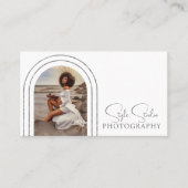 Stijlvolle moderne grafische QR-code voor script Visitekaartje (Voorkant)