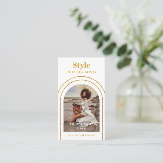 Stijlvolle moderne grafische QR-code voor script Visitekaartje (Staand voorkant)