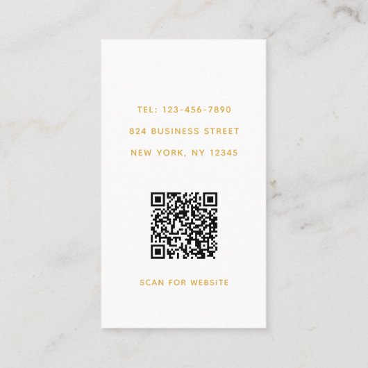 Stijlvolle moderne grafische QR-code voor script Visitekaartje (Achterkant)