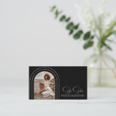 Stijlvolle moderne grafische QR-code voor script Visitekaartje (Staand voorkant)