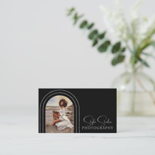 Stijlvolle moderne grafische QR-code voor script Visitekaartje (Staand voorkant)