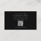 Stijlvolle moderne grafische QR-code voor script Visitekaartje (Achterkant)