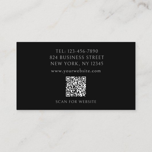 Stijlvolle moderne grafische QR-code voor script Visitekaartje (Achterkant)