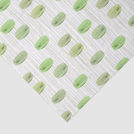 Stijlvolle moderne groene macarons banketbakkerij tissuepapier (Detail)