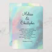 Stijlvolle moderne groene nebula Waterverf Abstrac Kaart (Voorkant / Achterkant)