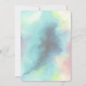 Stijlvolle moderne groene nebula Waterverf Abstrac Kaart (Achterkant)